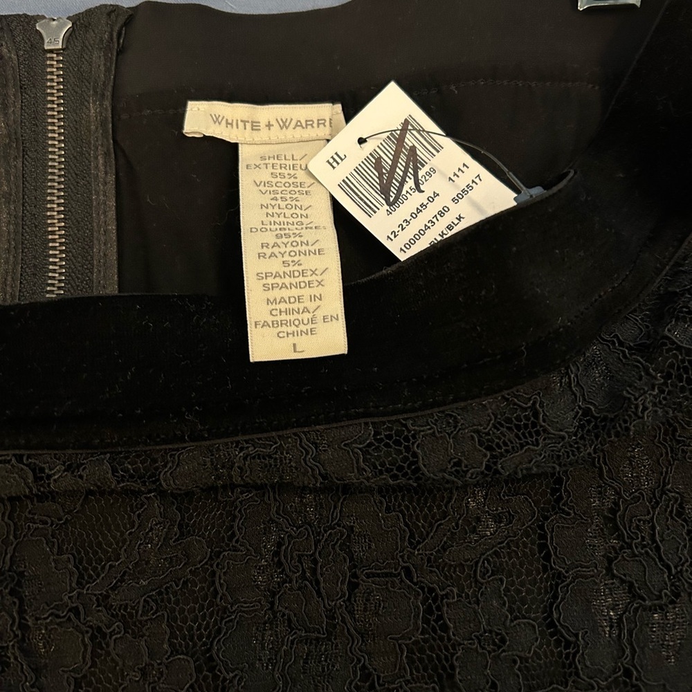 Nwt White + Warren Lace Pencil Skirt - image 5